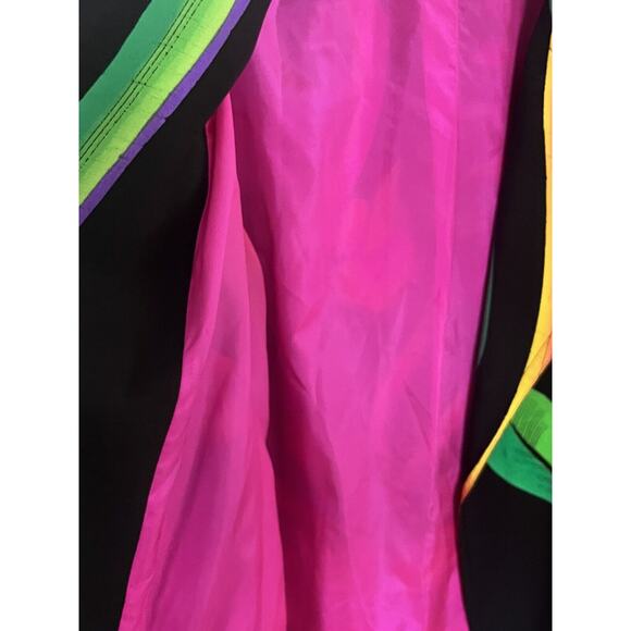 Yolanda Lorente Hand Painted 100% Silk Blazer •M• Butterfly Floral Jacket Black - Picture 7 of 10